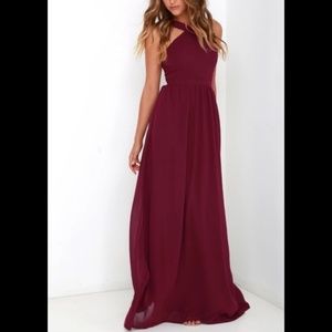 Burgundy Lulus Maxi Dress
